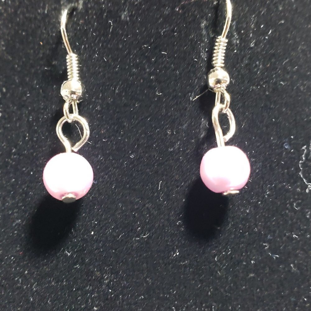 Clusters Purple Beaded necklace with matching Teardrop Earrings - Picture 5 of 7